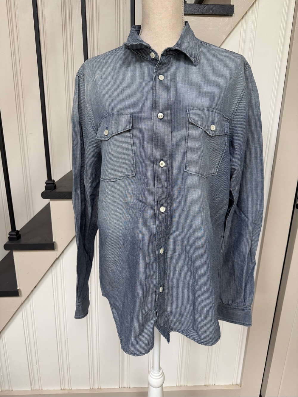 Men’s Closed Italy Denim Classic Button-Up Shirt